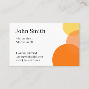 Colored Orange circles Oceania Business Card