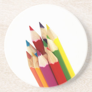 Colored Pencil Bundle Sandstone Coaster