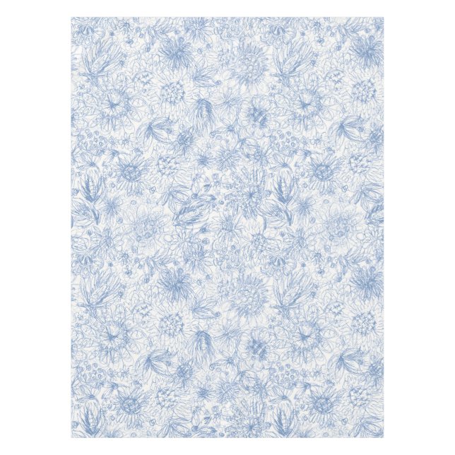 Colored Pencil Floral Tablecloth (Front)