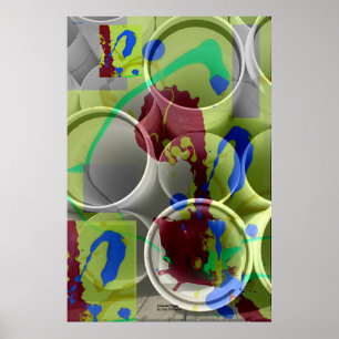 Colored Pipes Poster