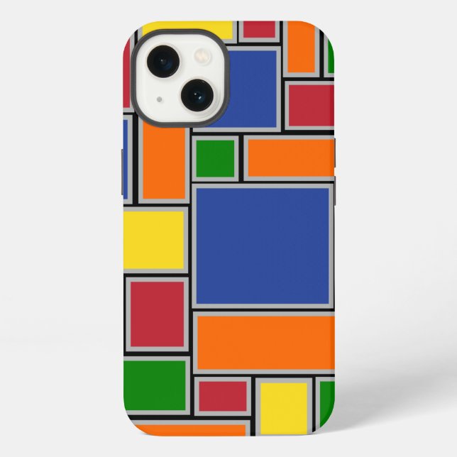 Colored Rectangles iPhone Case (Back)