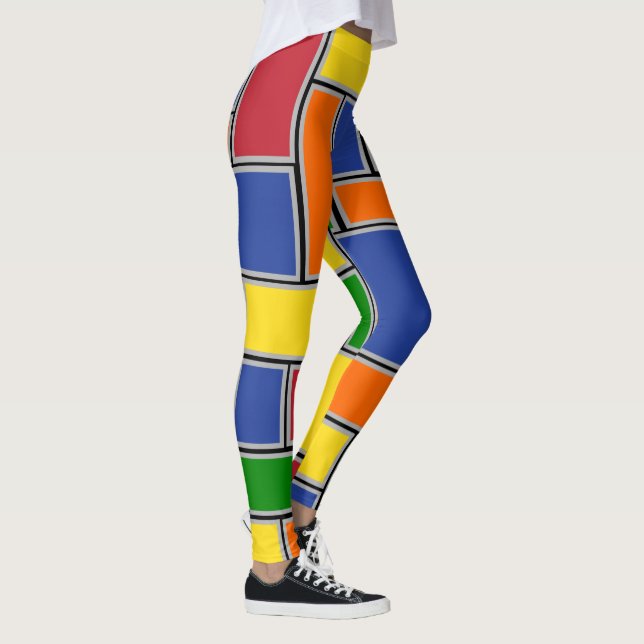 Colored Rectangles  Leggings (Right)