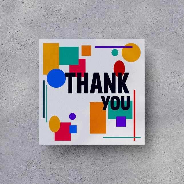 Colored shapes thank you card (Creator Uploaded)