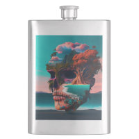 Colored skull head