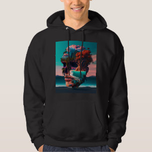 Colored skull head hoodie