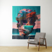 Colored skull head