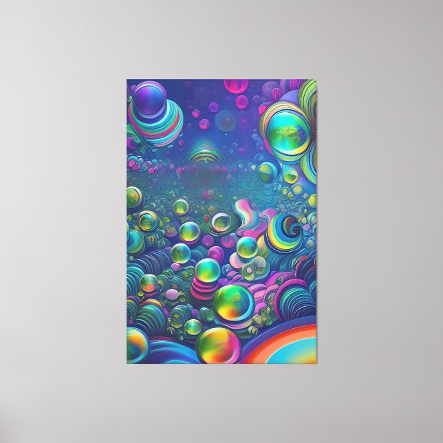 colored soap bubbles canvas print (Front)