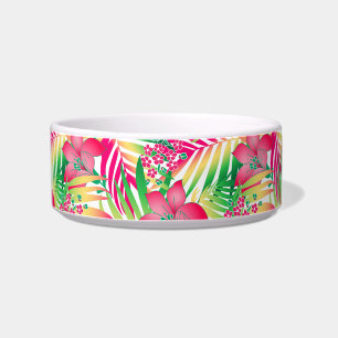 Colored tropical flowers bowl