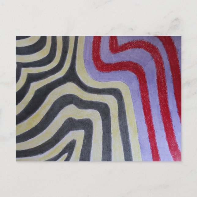 Colored Waves Postcard (Front)