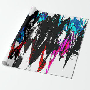 Colored waves wrapping paper