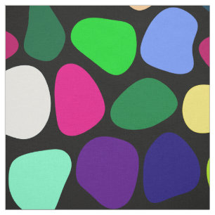Colorede Flat Stone Mosaic I + your ideas Fabric
