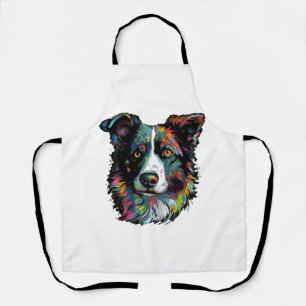 Colorepup Portraits' Border Collie cute Art  Apron
