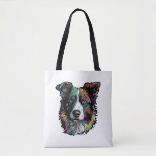 Colorepup Portraits' Border Collie cute Art  Tote Bag