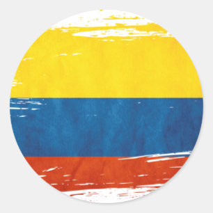 Colores de Colombia Classic Round Sticker