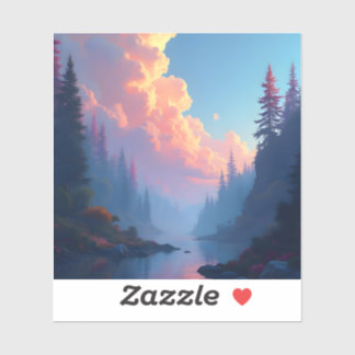 Colorfall Grove - Square Vinyl Sticker