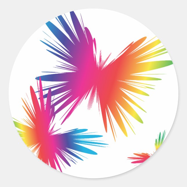 ColorFly-1 Classic Round Sticker (Front)
