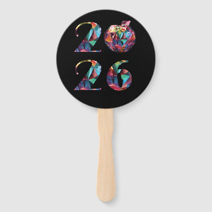 Colorful 2026- hand fan