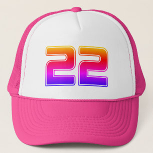 Colorful 22nd Birthday Party Trucker Hat