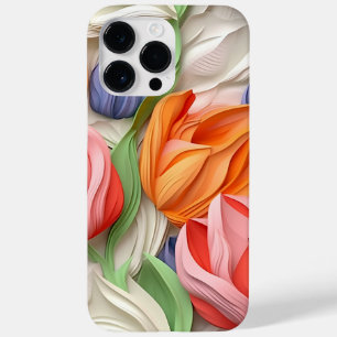 COLORFUL 3-D LOOK TULIP FLOWERS Case-Mate iPhone 14 PRO MAX CASE