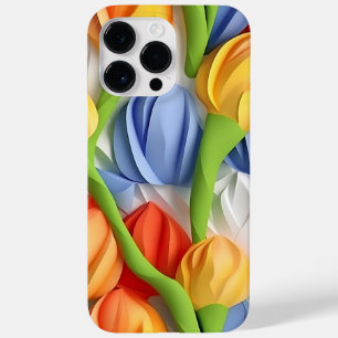 COLORFUL 3-D LOOK TULIP FLOWERS Case-Mate iPhone 14 PRO MAX CASE