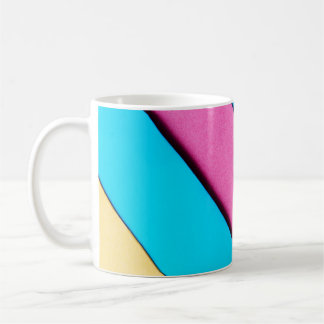 Colorful 80s stripes coffee mug
