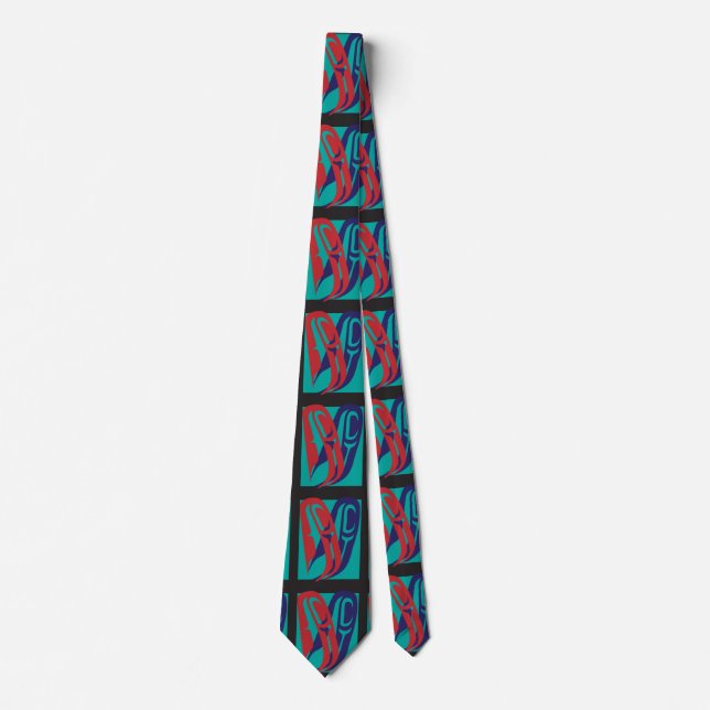 Colorful Abstract #3 Tie (Front)