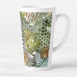 Colorful abstract animal jungle latte mug