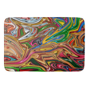 Colorful abstract art bath mat