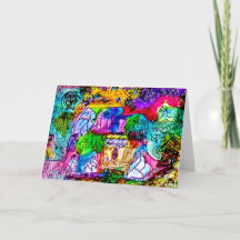 COLORFUL ABSTRACT ART BLANK CARD