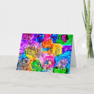 COLORFUL ABSTRACT ART BLANK CARD