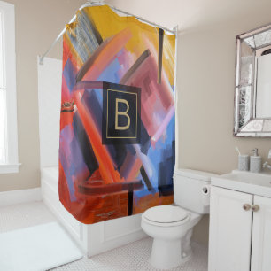 Colorful Abstract Art Contemporary Painting Shower Curtain
