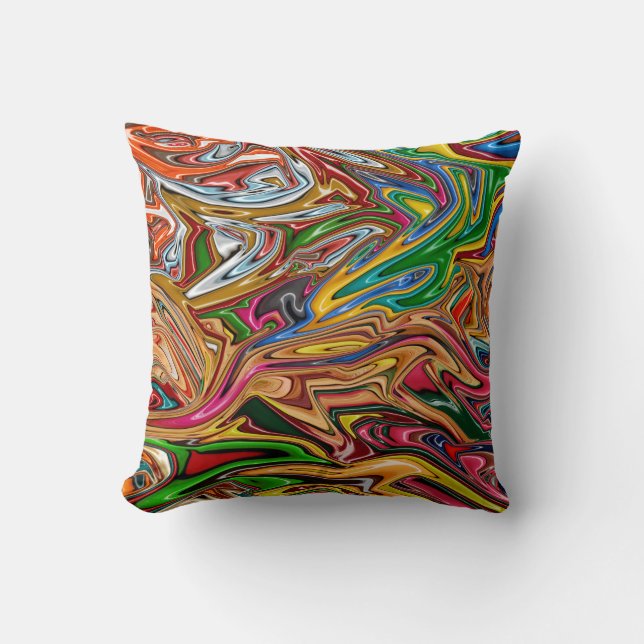 Colorful abstract art         cushion (Front)