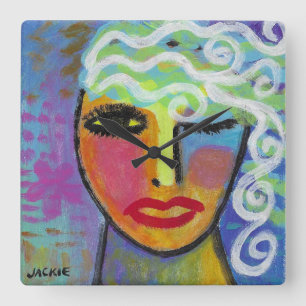 Colorful Abstract Art Decorative Clock