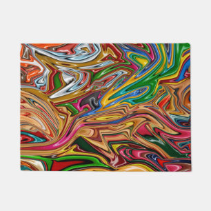 Colorful abstract art doormat