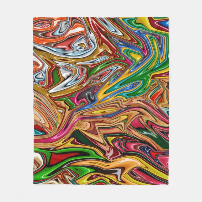 Colorful abstract art             fleece blanket (Front)