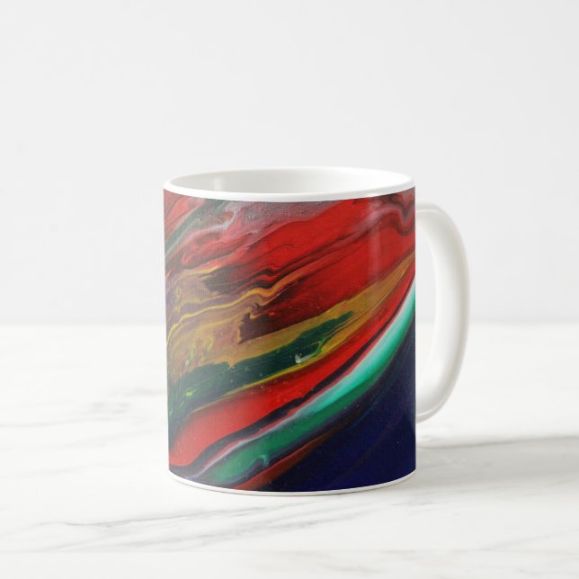 Colorful abstract art mug (Front Right)