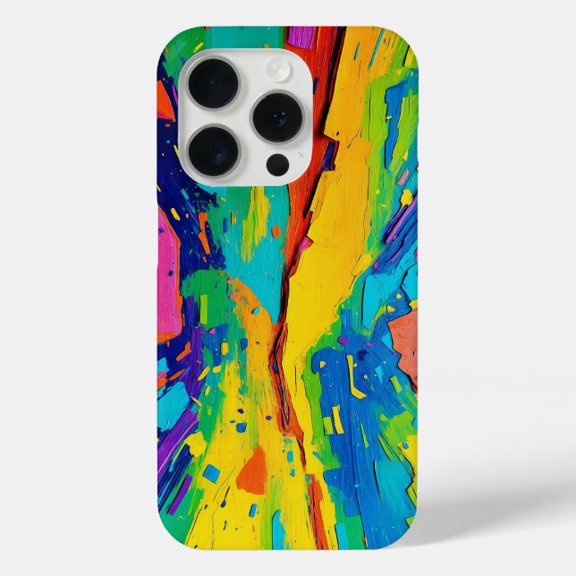 Colorful Abstract Art Vibrant Paint  Case-Mate iPhone Case (Back)