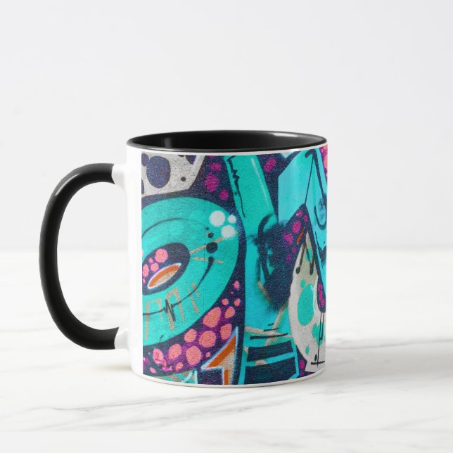 Colorful Abstract ArtMug Vibrant Artistic CoffeCup Mug (Left)
