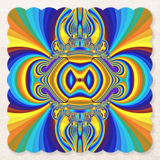 Colorful Abstract Background-14334 Paper Coaster (Front)