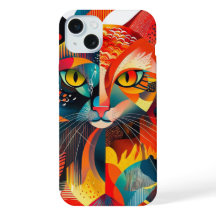 Colorful Abstract Cat - Geometric Design 🎨 🐱