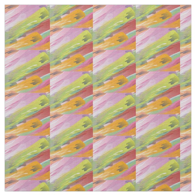 colorful abstract design watercolor fabric (Swatch)