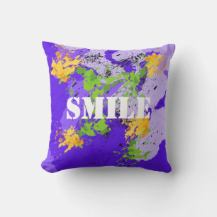 Colorful abstract energy wave cushion