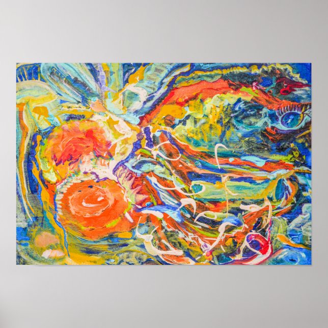 Colorful Abstract Fine Art 19" x 13" Poster (Front)