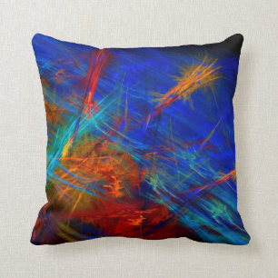 Colorful Abstract Fractal Art Cushion