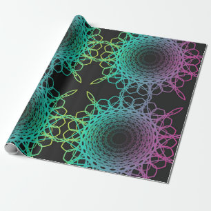 Colorful abstract geometric lace seamless pattern wrapping paper