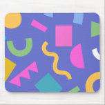 Colorful Abstract Geometric Memphis Style Pattern Mouse Pad<br><div class="desc">Colorful abstract geometric pattern featuring bright shapes including circles, arches, rectangles, triangles, and squiggles on a bold background. Modern playful design inspired by retro Memphis style with vibrant gradients and fun scattered elements, perfect for prints, textiles, backgrounds, and creative projects.</div>