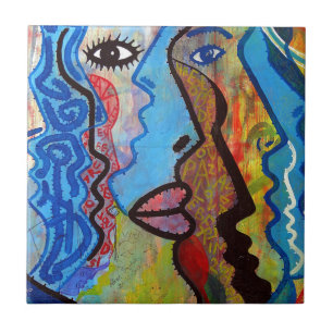 Colorful Abstract Graffiti Tile