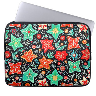 Colorful Abstract Holiday Design Laptop Sleeve