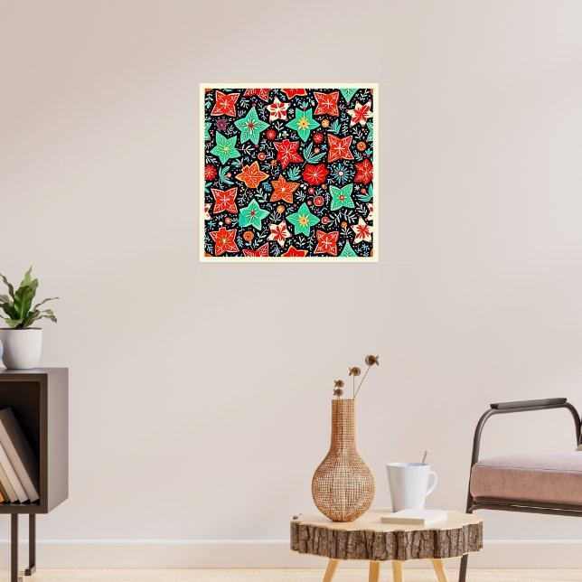 Colorful Abstract Holiday Design Poster (Living Room 3)