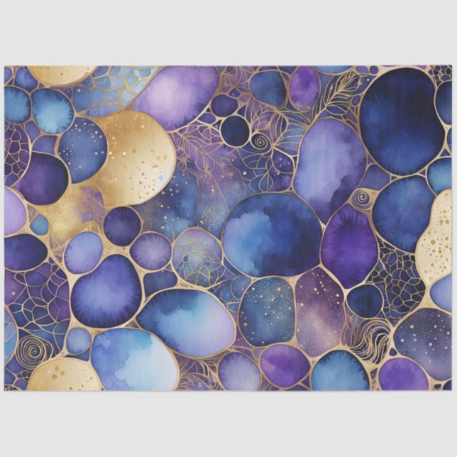 Colorful Abstract Ink Art Tissue Paper (Front)